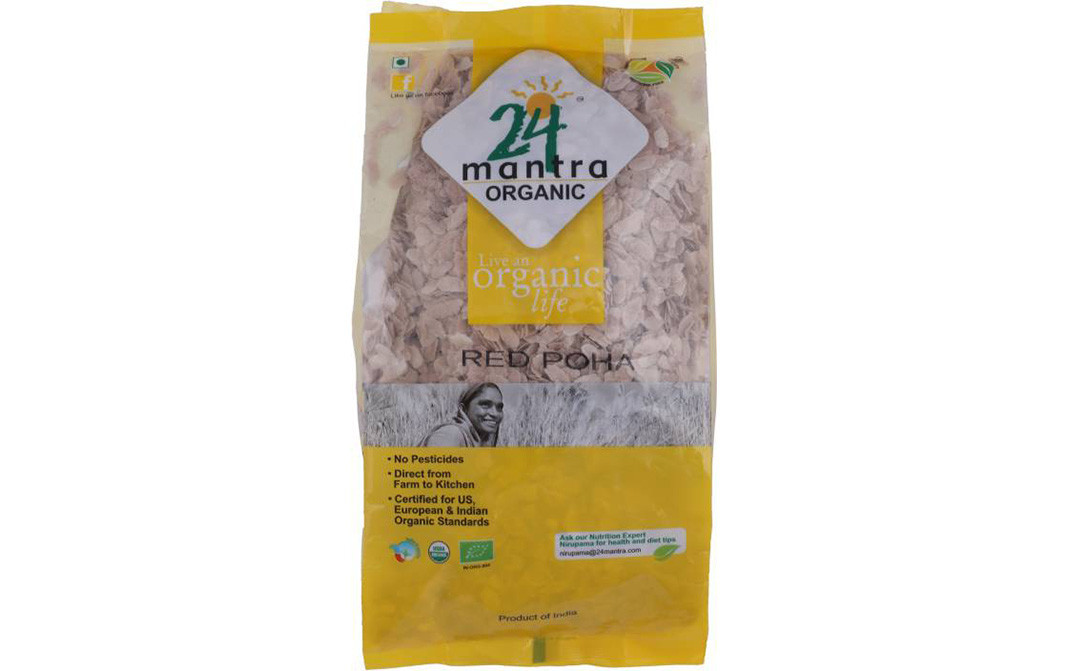 24 Mantra Organic Red Poha    Pack  500 grams